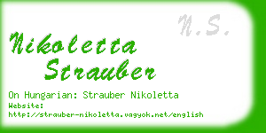 nikoletta strauber business card